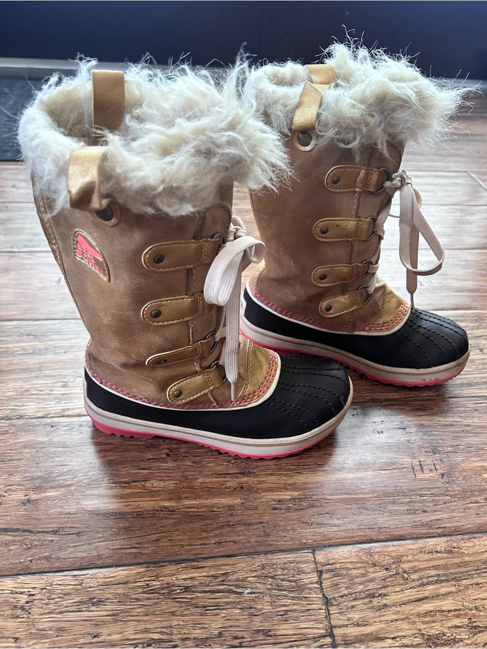 Sorel Kids Brown, Black & Pink Winter Boots
